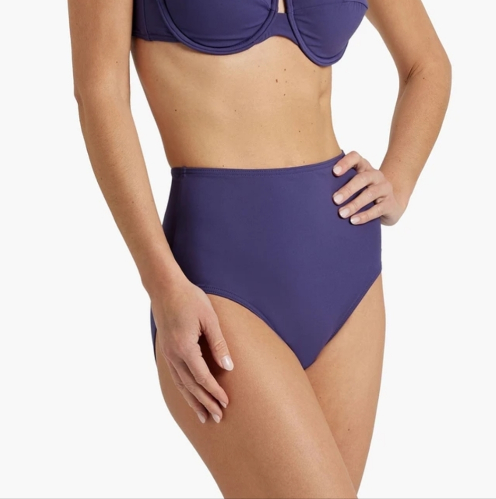 NWT Zimmermann Separates Sculpt High Waist Pant Bikini Bottoms Navy 6‎